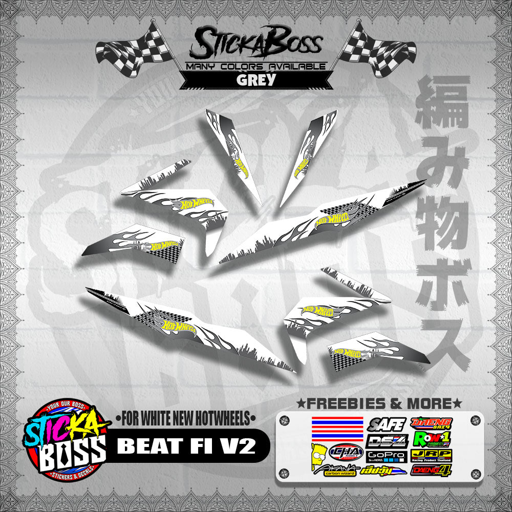 BEAT FI V2 DECALS ( FOR WHITE NEW HOTWHEELS )【WITH FREEBIES】