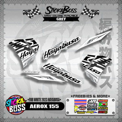 AEROX 155 DECALS ( FOR WHITE 2023 HAYABUSA )【WITH FREEBIES】