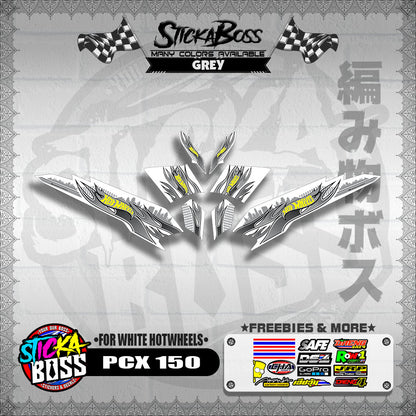 PCX 150 DECALS ( FOR WHITE HOTWHEELS )【WITH FREEBIES】