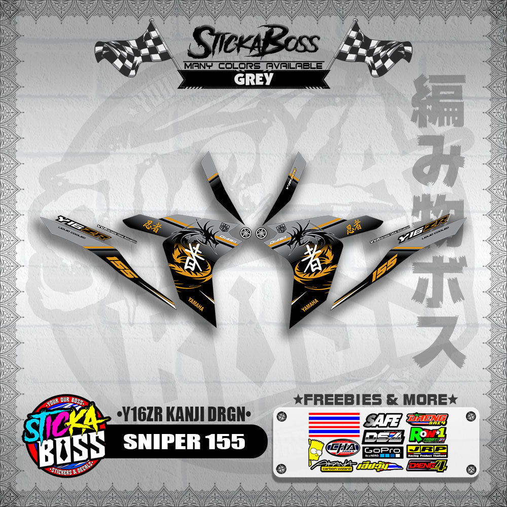 SNIPER 155 DECALS ( Y16ZR KANJI DRGN )【WITH FREEBIES】