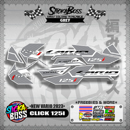 CLICK 125i STOCK DECALS ( NEW VARIO 2023 )【WITH FREEBIES】