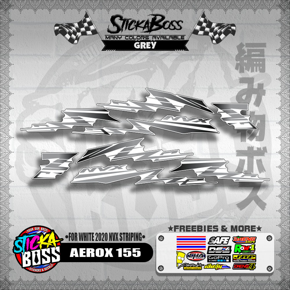 AEROX 155 DECALS ( FOR WHITE 2020 NVX STRIPING )【WITH FREEBIES】