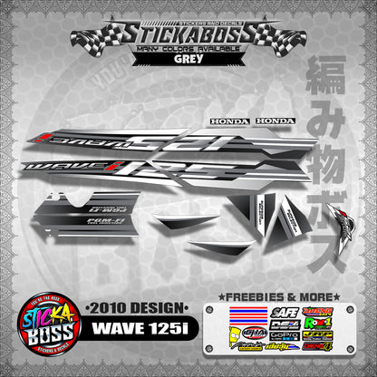 WAVE 125i STOCK DECALS ( 2010 DESIGN )【WITH FREEBIES】