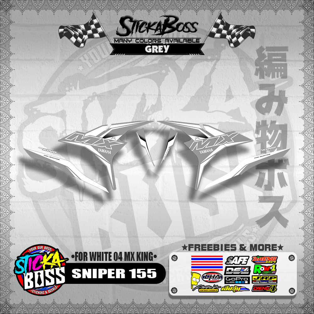 SNIPER 155 DECALS ( FOR WHITE 04 MX KING )【WITH FREEBIES】