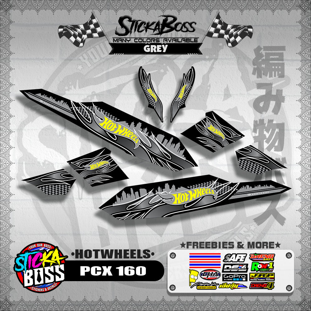 PCX 160 DECALS ( NEW HOTWHEELS )【WITH FREEBIES】