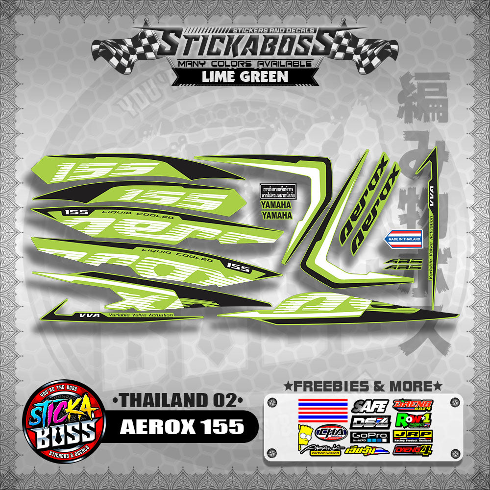 AEROX 155 2020 STOCK DECALS ( THAILAND 02 )【WITH FREEBIES】