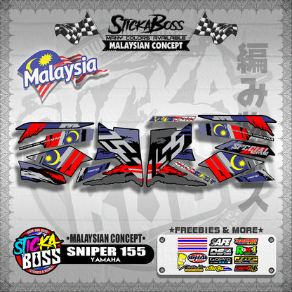 SNIPER 155 DECALS ( MALAYSIAN CONCEPT )【WITH FREEBIES】