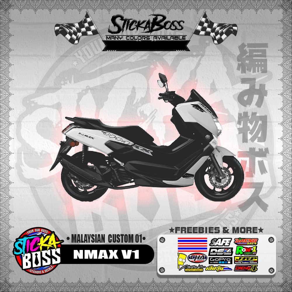 NMAX V1 DECALS ( MALAYSIAN  CUSTOM 01 )【WITH FREEBIES】