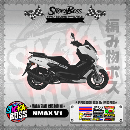 NMAX V1 DECALS ( MALAYSIAN  CUSTOM 01 )【WITH FREEBIES】