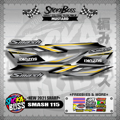 SMASH 115 STOCK DECALS ( NEW 2021 SHARP )【WITH FREEBIES】