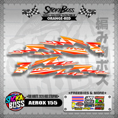 AEROX 155 DECALS ( FOR WHITE 2020 NVX STRIPING )【WITH FREEBIES】