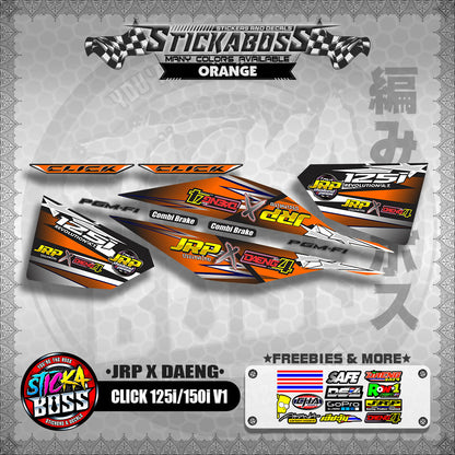 CLICK 125i / 150i V1 DECALS ( JRP X DAENG )【WITH FREEBIES】