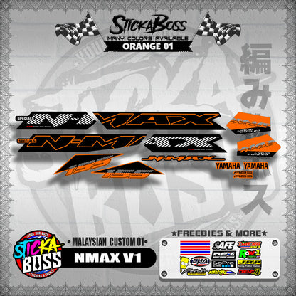 NMAX V1 DECALS ( MALAYSIAN  CUSTOM 01 )【WITH FREEBIES】