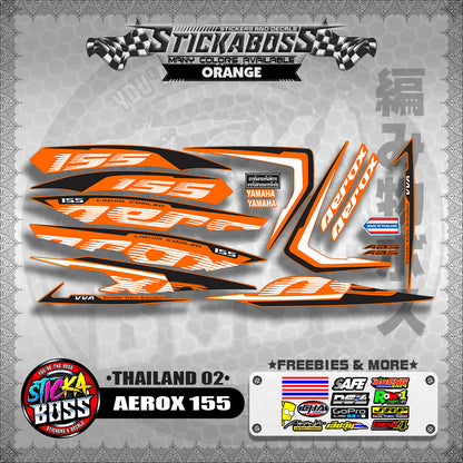 AEROX 155 2020 STOCK DECALS ( THAILAND 02 )【WITH FREEBIES】