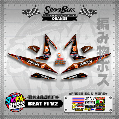 BEAT FI V2 DECALS ( PETRONAS BARRACUDA EDITION )【WITH FREEBIES】