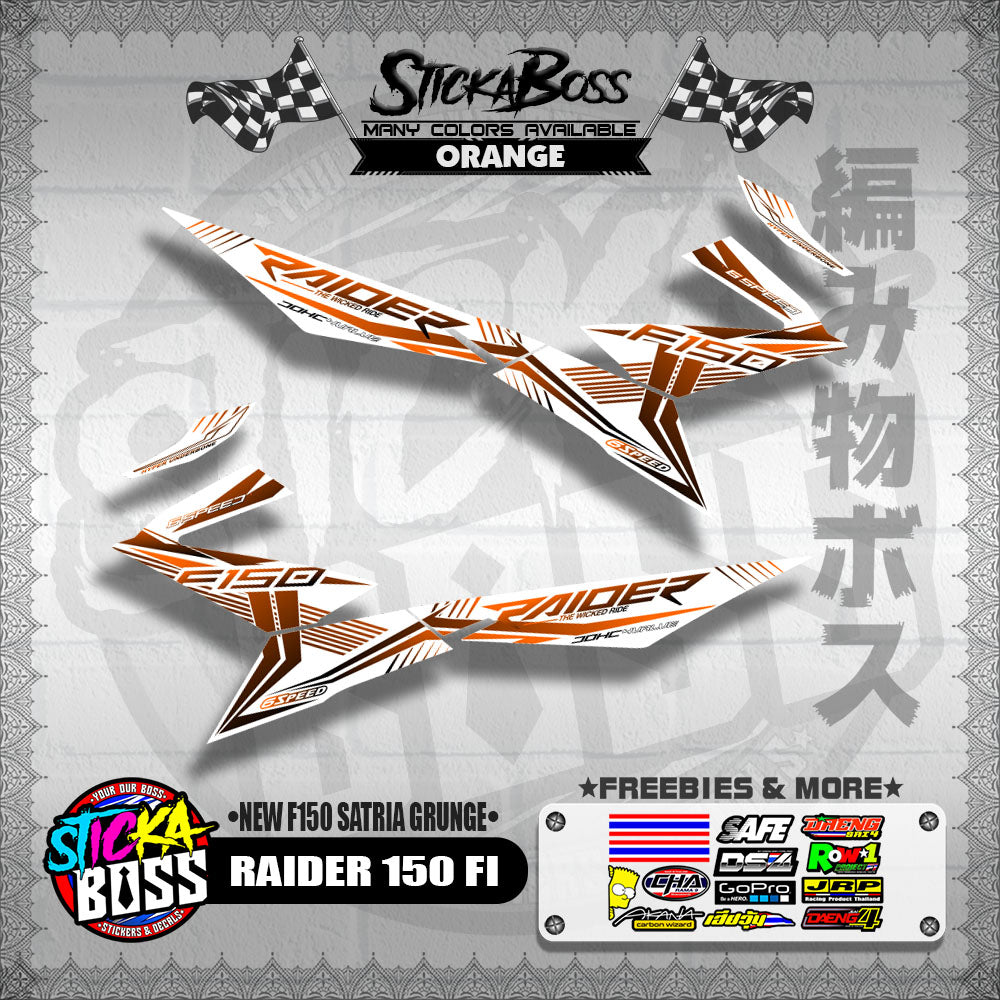 RAIDER 150 FI MALAYSIAN DECALS ( NEW F150 SATRIA GRUNGE )【WITH FREEBIES】