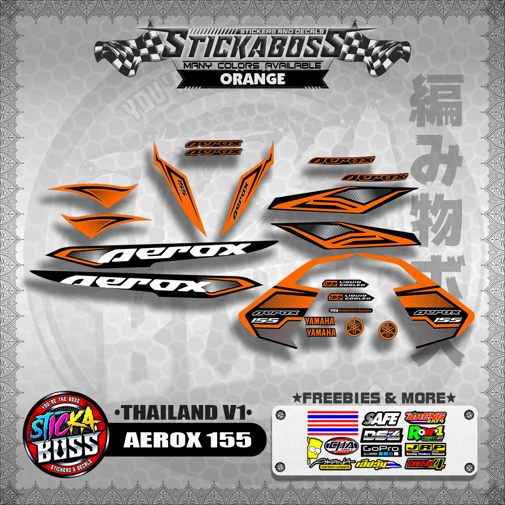 AEROX 155 2020 STOCK DECALS ( THAILAND V1 )【WITH FREEBIES】