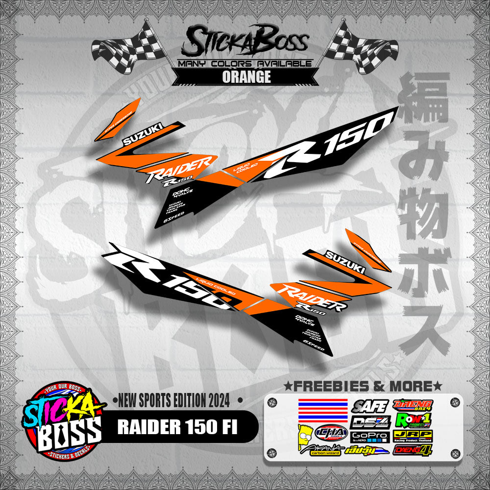 RAIDER 150 FI DECALS ( NEW SPORTS EDITION 2024 )【WITH FREEBIES】