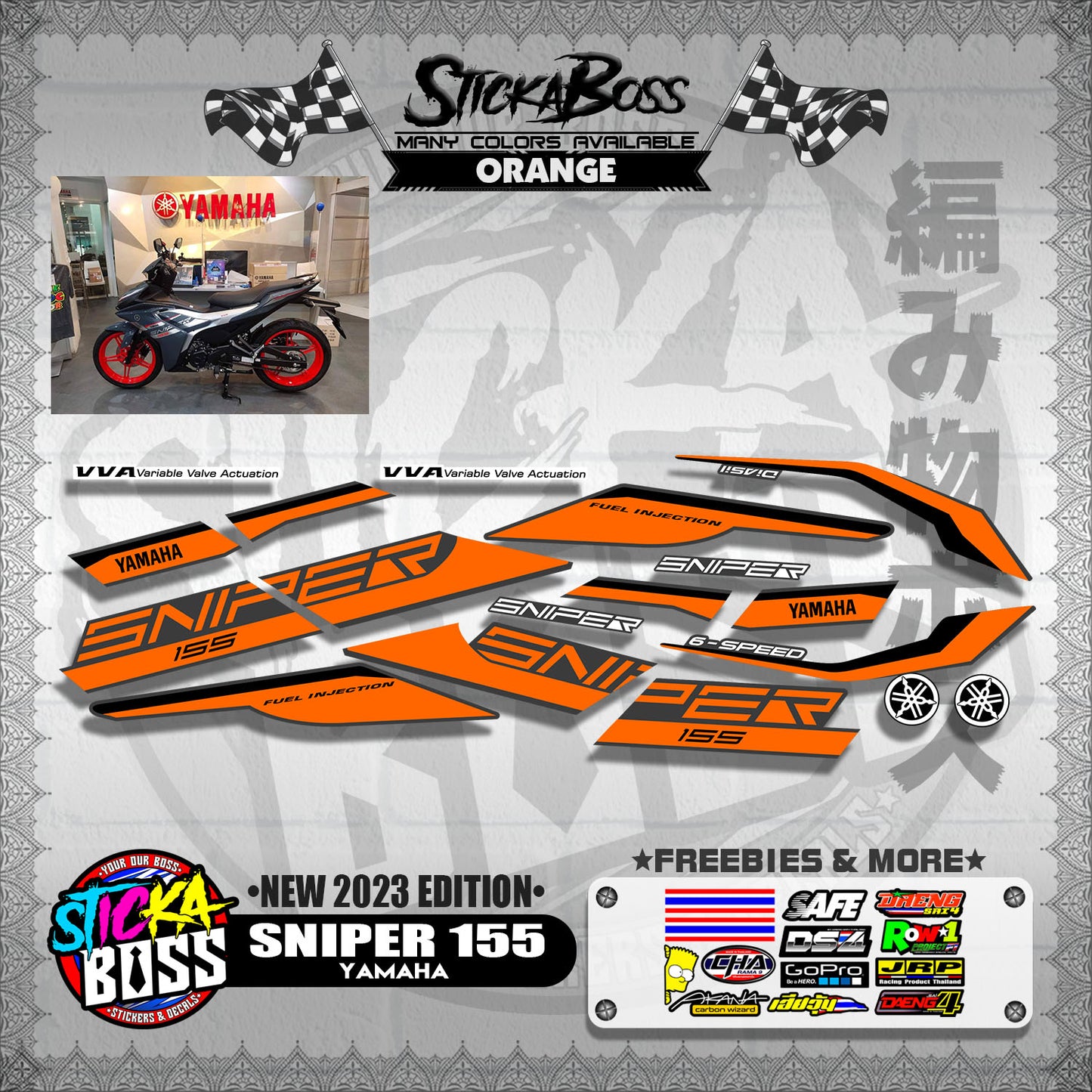 SNIPER 155 DECALS ( NEW 2023 EDITION )【WITH FREEBIES】