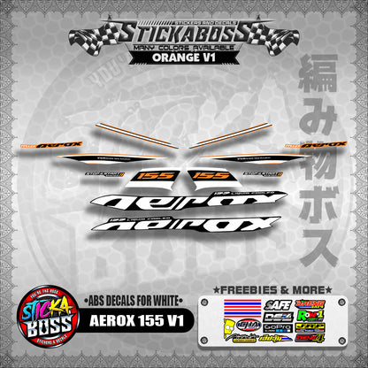 AEROX 155 V1 DECALS ( ABS DECALS FOR WHITE ) 【WITH FREEBIES】