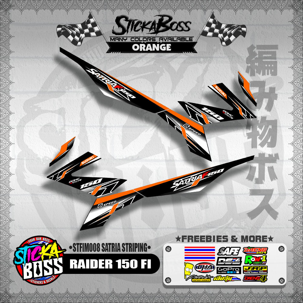 RAIDER 150 FI DECALS ( STFIM008 SATRIA STRIPING )【WITH FREEBIES】