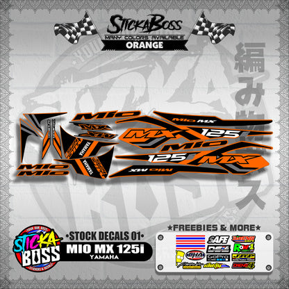 MIO MX 125 i ( STOCK DECALS 01 )【WITH FREEBIES】