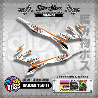 RAIDER 150 FI DECALS ( FOR WHITE STFIM008 SATRIA ) [ PREMIUM GLOSSY LAMINATED ]【WITH FREEBIES】