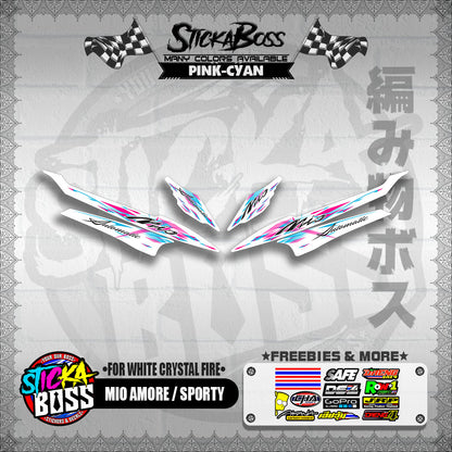 MIO AMORE / SPORTY DECALS ( FOR WHITE CRYSTAL FIRE )【WITH FREEBIES】