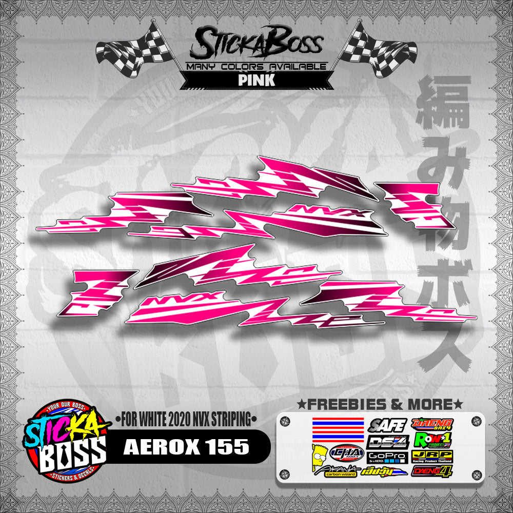 AEROX 155 DECALS ( FOR WHITE 2020 NVX STRIPING )【WITH FREEBIES】