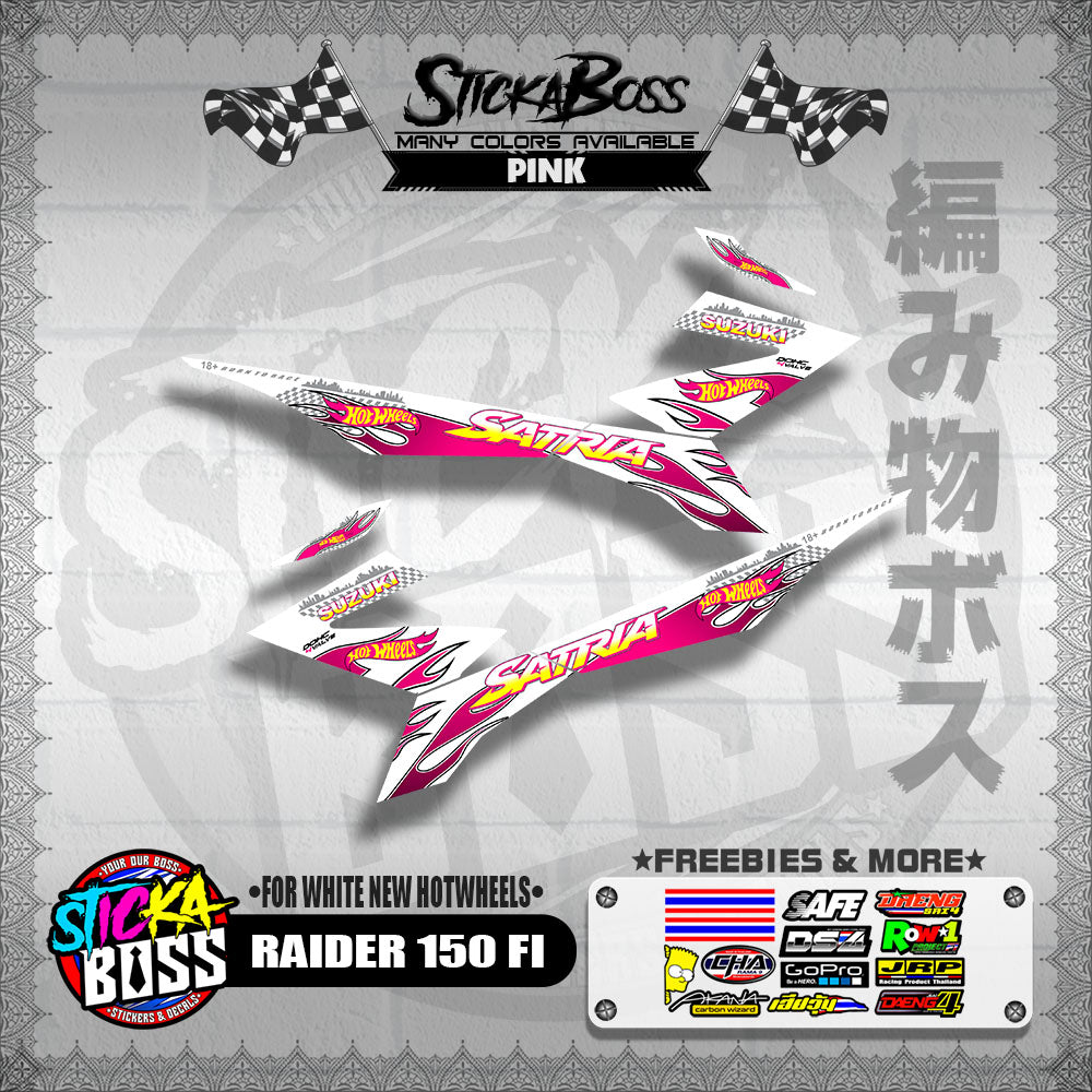 RAIDER 150 FI DECALS ( FOR WHITE NEW HOTWHEELS )【WITH FREEBIES】