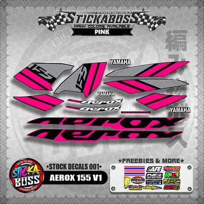 AEROX 155 V1 ( STOCK DECALS 001 )【WITH FREEBIES】