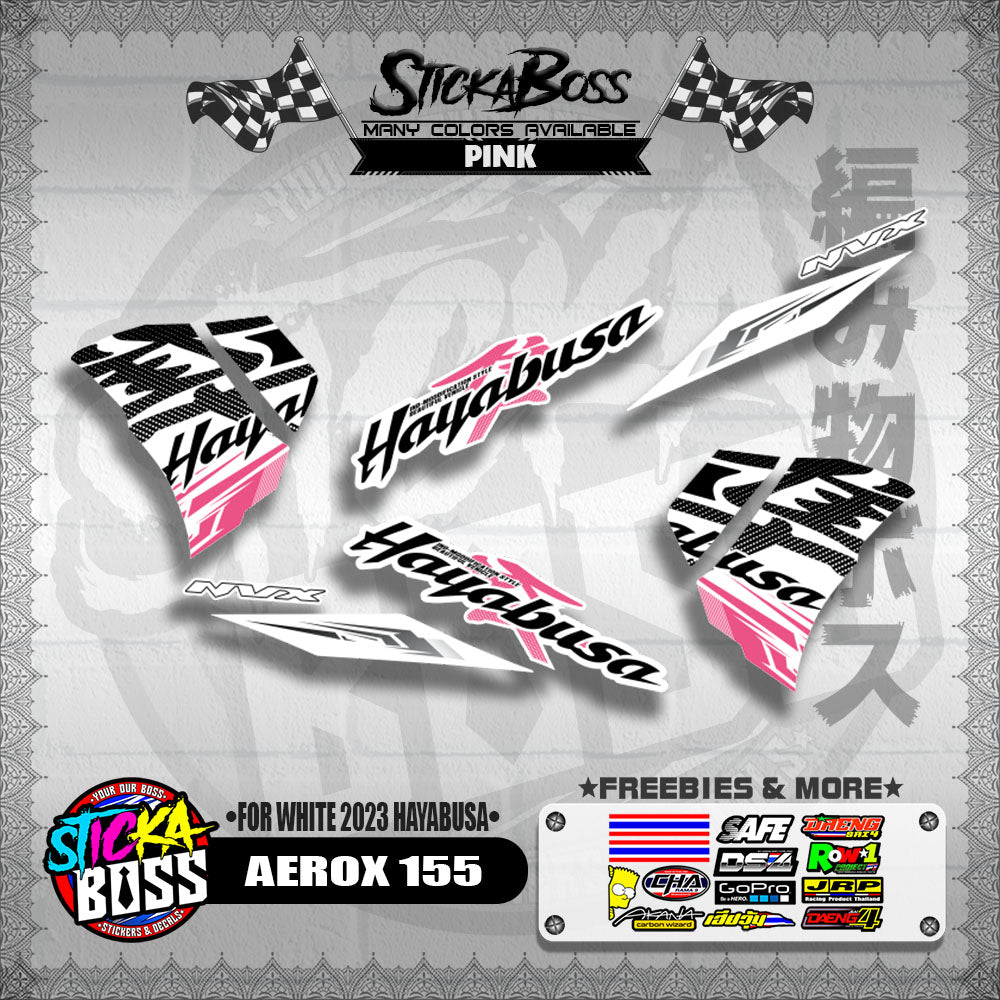 AEROX 155 DECALS ( FOR WHITE 2023 HAYABUSA )【WITH FREEBIES】