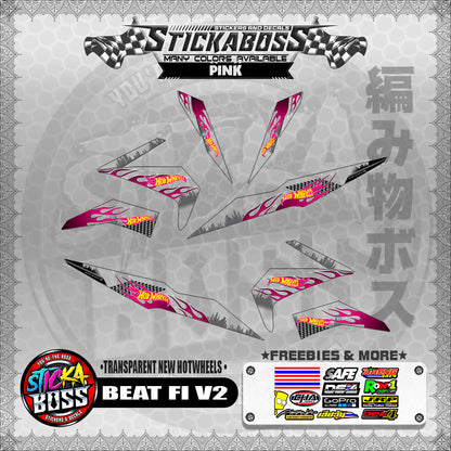 【PREMIUM UV PRINT】TRANSPARENT BEAT FI V2 DECALS ( NEW HOTWHEELS )【WITH FREEBIES】