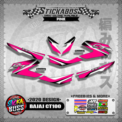 BAJAJ CT100 STOCK DECALS ( 2020 DESIGN )【WITH FREEBIES】