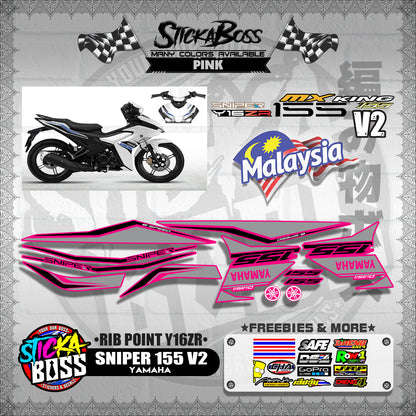 SNIPER 155 V2 MALAYSIAN DECALS ( RIB POINT Y16ZR )【WITH FREEBIES】