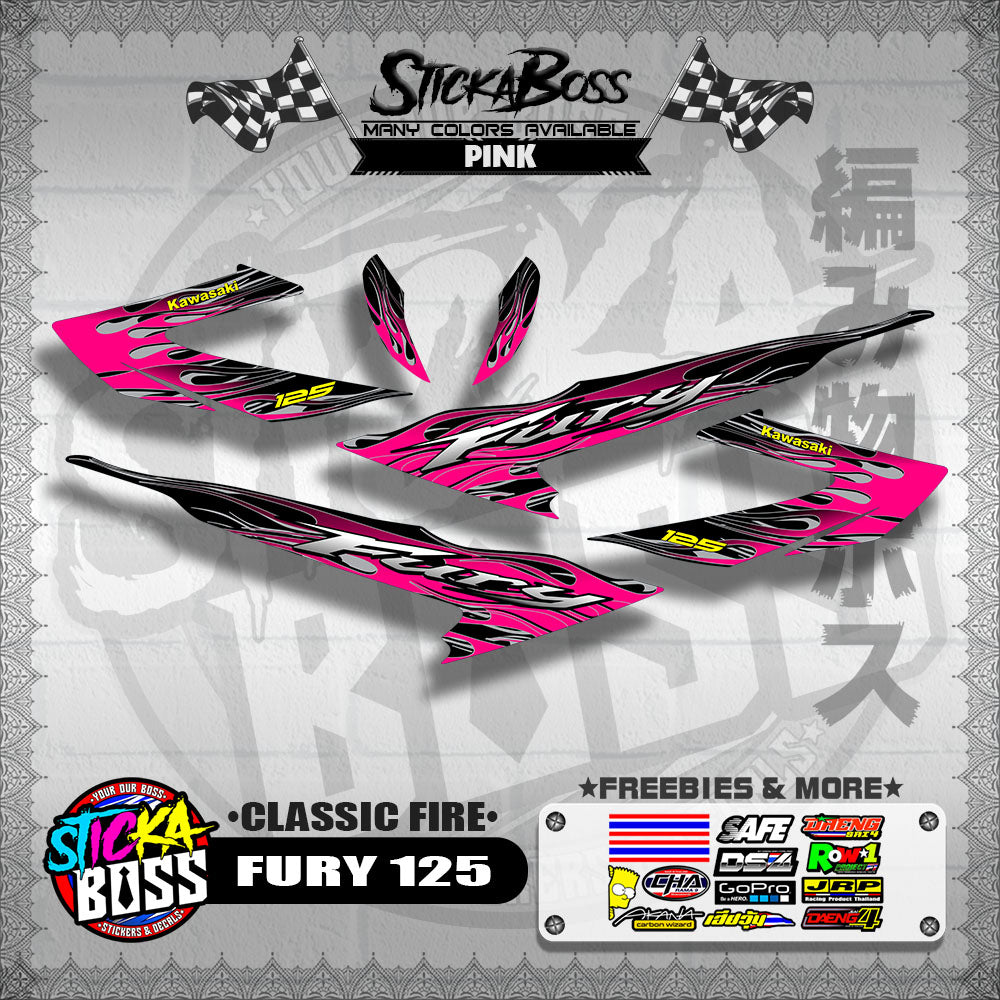 FURY 125 DECALS ( CLASSIC FIRE )【WITH FREEBIES】