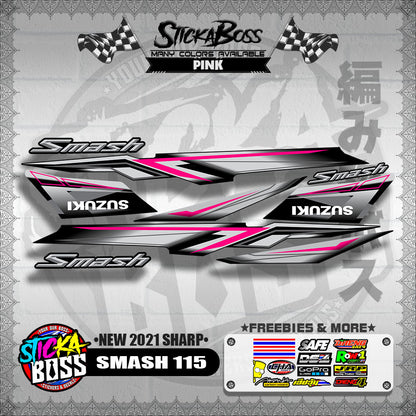 SMASH 115 STOCK DECALS ( NEW 2021 SHARP )【WITH FREEBIES】