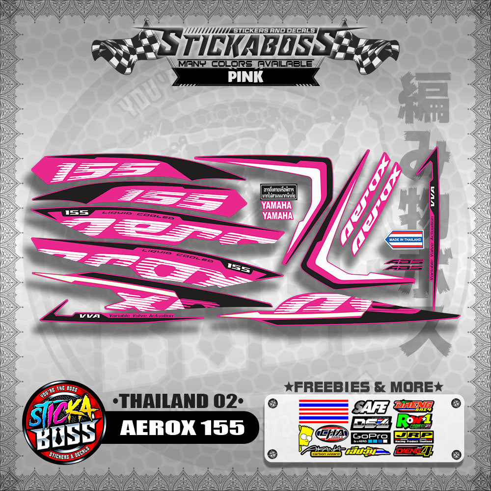 AEROX 155 2020 STOCK DECALS ( THAILAND 02 )【WITH FREEBIES】