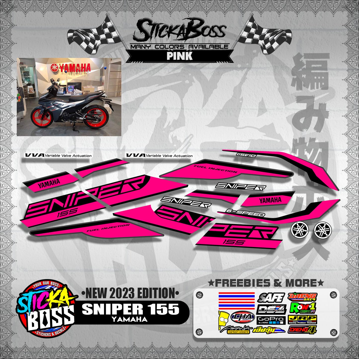 SNIPER 155 DECALS ( NEW 2023 EDITION )【WITH FREEBIES】