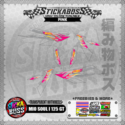 【PREMIUM UV PRINT】TRANSPARENT MIO SOUL I 125 GT DECALS ( TRANSPARENT HOTWHEELS )【WITH FREEBIES】