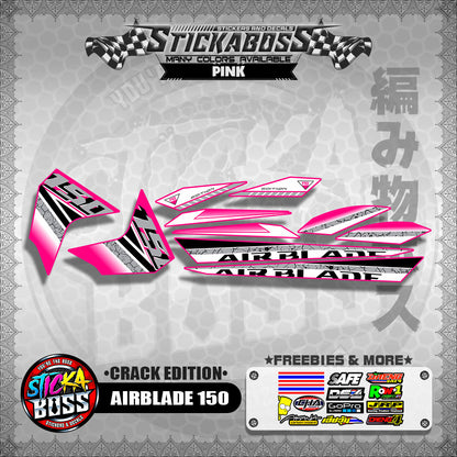 AIRBLADE 150 STOCK DECALS ( CRACK EDITION )【WITH FREEBIES】