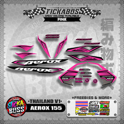 AEROX 155 2020 STOCK DECALS ( THAILAND V1 )【WITH FREEBIES】