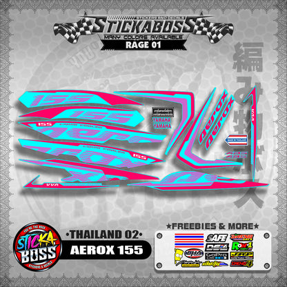 AEROX 155 2020 STOCK DECALS ( THAILAND 02 )【WITH FREEBIES】