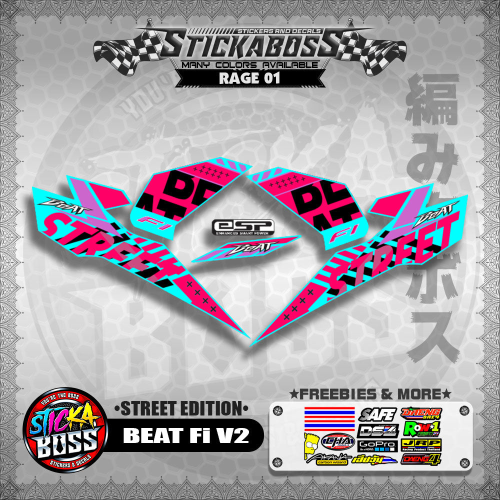 BEAT Fi V2 STOCK DECALS ( STREET EDITION )【WITH FREEBIES】