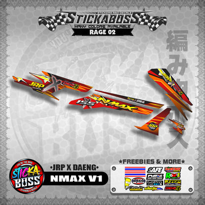 NMAX V1 STOCK DECALS ( JRP X DAENG )【WITH FREEBIES】