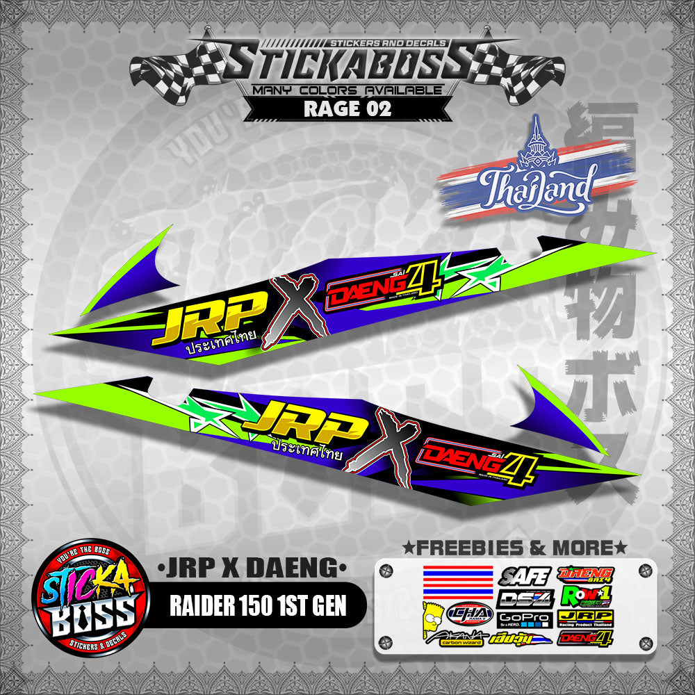 RAIDER 150 1ST GEN DECALS ( JRP X DAENG )【WITH FREEBIES】