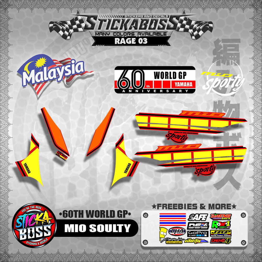 MIO SOULTY MALAYSIAN DECALS ( 60TH WORLD GP )【WITH FREEBIES】