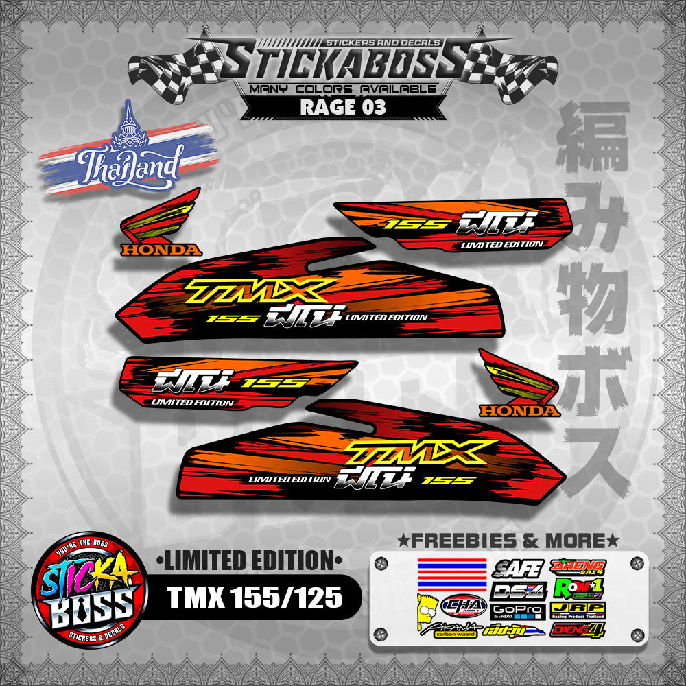 TMX 155 / 125 THAI DECALS ( LIMITED EDITION )【WITH FREEBIES】