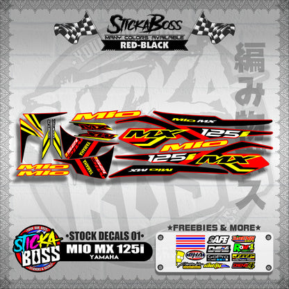 MIO MX 125 i ( STOCK DECALS 01 )【WITH FREEBIES】