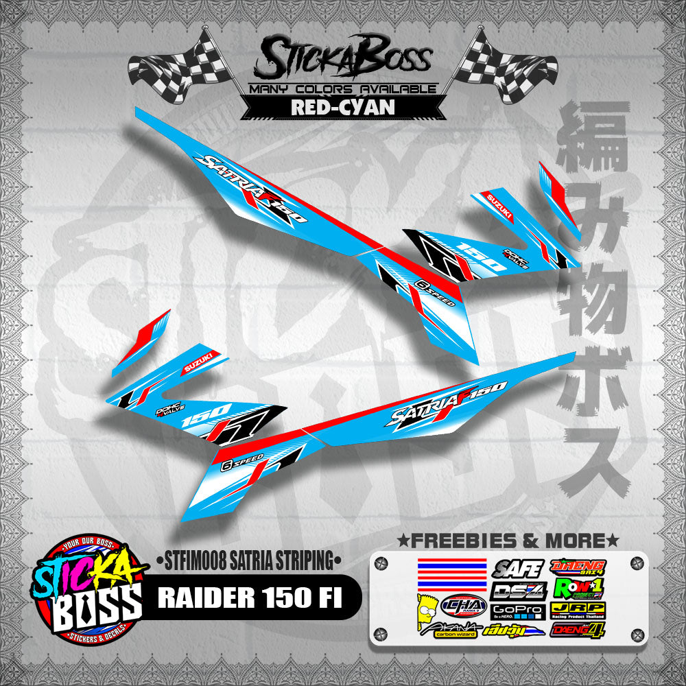 RAIDER 150 FI DECALS ( STFIM008 SATRIA STRIPING )【WITH FREEBIES】